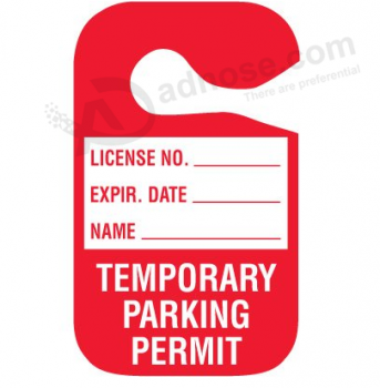 Factory Custom Rewritable Parking Permit Hang Tags