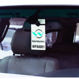 Cabides de espelho de carro personalizado pvc pendurado passe de estacionamento