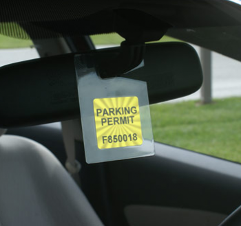 Gancio di permesso di parcheggio del PVC trasparente all'ingrosso personalizzato