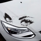 도매 사용자 정의 아름다운 큰 눈과 긴 속눈썹 자동차 정적 스티커 