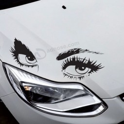 Großhandel benutzerdefinierte schöne große Augen und lange WimPern Auto statische Aufkleber 