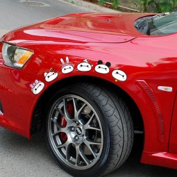 Lustige statische Aufkleber des großen kundensPezifischen großen weißen Kaninchens für Auto