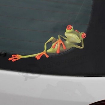 Personality funny car stickers popular cartoon frog stickers 3D decorative decanning tile stickers waterproof