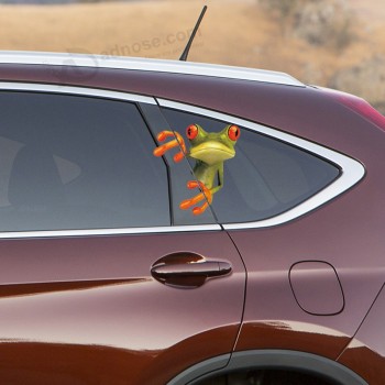 Autocollant de voiture drôle de bande dessinée grenouille autocollant de voiture 3D voiture stéréoscoPique coller une Paire de vêtements