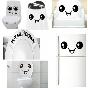 Hot Funny Toilet Wall Bathroom Car Decal Smiley Face Sticker