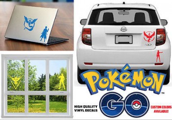 Pokemon go auto sticker vinyl sticker-Team instinct, mysticus, valo