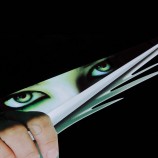 Etiqueta do carro engraçDe Anúncios.o olhos 3d que esPreitam caPuzes do carro do voyeur do monstro t