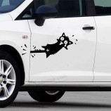 Dessin animé drôle chat modèle mur autocollant armoires de cuisine voiture d