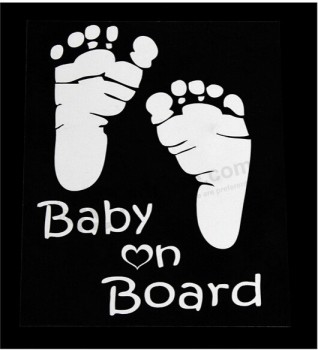 Autocollant de voiture réfléchissant bébé mignon à bord d'avertissement de sécurité automatique
