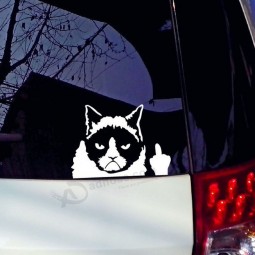 1 X autocollant de décalque de voiture de vinyle chaud griffe de chat grincheuX clou milieu