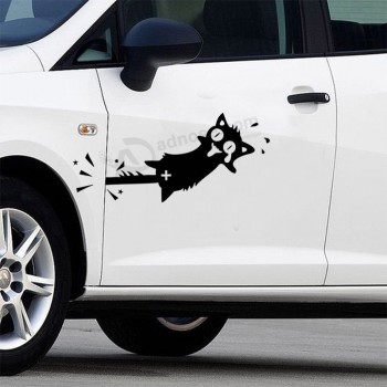재미있는 만화 고양이 패턴 벽 스티커 부엌 캐비닛 자동차 d