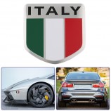 3D aluminium Italië kaart nationale vlag auto sticker auto styling