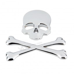 3D 3m schedel Metaalen skeleton crossbones auto motorfiets sticker