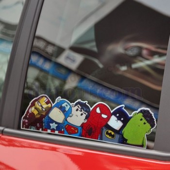 Groothandel de auto body sticker avengers graPPige cartoon stickers creatieve Persoonlijkheid reflecterende glazen kras decoratie