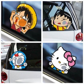 자동차 스티커 기계 고양이 범프 유리 피achuang 블록 긁힌 재밌는 재미 귀여운 만화 장식