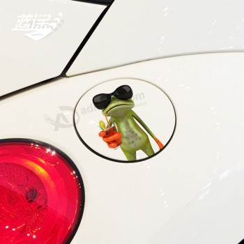 創造的な人格面白い車のステッカー3Dカーステレオ漫画のカエル人気の装飾的な絵画面白いステッカー