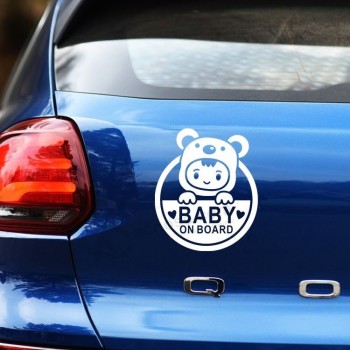 Auto waarschuwingssticker / Baby in de auto sticker / CuPula-waarschuwingskaart