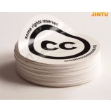 Wholesale custom white vinyl die cut car sticker with printing logo