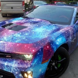 Wholesale custom Hot Selling 1.52*30m Air Bubble Free Star Galaxy and Lightning Car Wrapping PVC Car Vinyl Wrap Sticker for Car Body