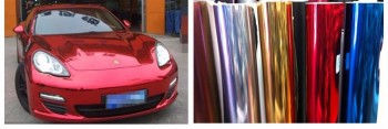 Wholesale custom Tsautop Stretchable Mirror Chrome Film with Air Channel& Purple