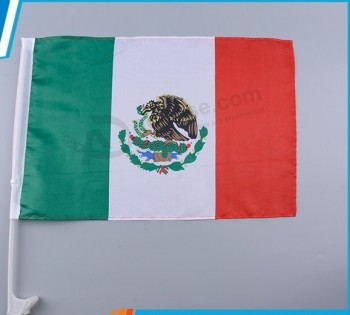 Wholesale customized China factory cheap custom knitted polyester Car window flag with high quality and any size
