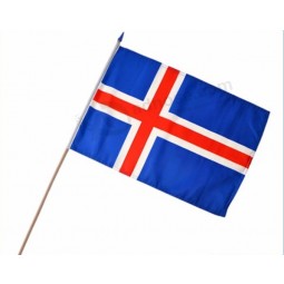 Wholesale customized Iceland Car Window Flags, Hand Flags, National Flags, Bunting Flags with any size