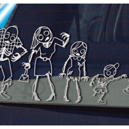 Full Color Waterproof Car Family Sticker Decals