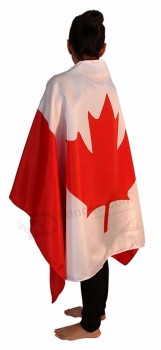 Wholesale customized logo red white stripe soft fabric body cape cheap custom flag with high quality and any size