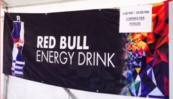 Custom digital printing on fabric printed white custom banner with your logo