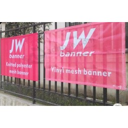 Wholesale custom outdoor advertising Perforated flex see through polyester pvc mesh fence banner printing with your logo