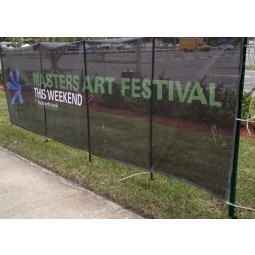Wholesale custom Digital print hanging Outdoor event printing fence backdrop mesh banner with your logo