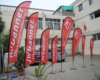 Durable fabric cheap feather flags and banner stands