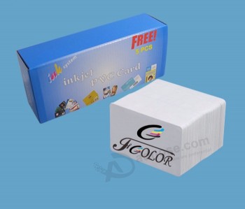 제조 플라스틱 흰색 빈 pvc 이드 카드 잉크젯 인쇄용 pvc 이드 카드 크기 cr80