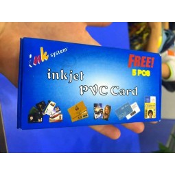 制造塑料白色空白pvc ID卡喷墨打印pvc ID卡大小cr80