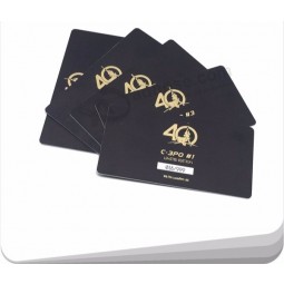 Custom PVC Card Different Barcodes Foiling Gold PVC Business Card with high quality