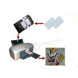 VenDita caLDo a4 ForMato pvc ID noMe carta MateriaLe inkJet StaMpa no-Carta MateriaLe in pvce LaMinato