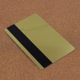 Wholesale custom Silver plastic card metallic printing/plastic magnetic stripe pvc card with your logo