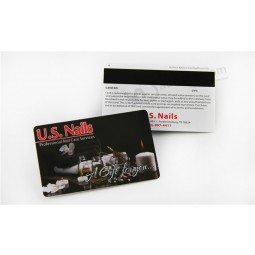 도매 맞춤형 은색 플라스틱 카드 금속 인쇄/플라스틱 마그네틱 스트라이프 pvc 카드