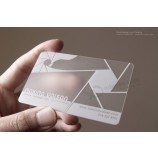 Wholesale custom Frosted transparent business Cards pvc plastic card with high quality