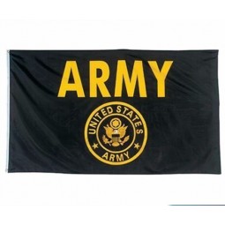 军队金色和黑色旗帜美国军事旗帜我们三角旗新的习俗
