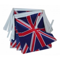 Custom Polyester Great Britain Rectangle Bunting, UK Bunting with your logo