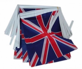 Custom Polyester Great Britain Rectangle Bunting, UK Bunting with your logo