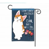 Decoración de la calle al aire libre para los amantes del gato jardín bandera personalizada