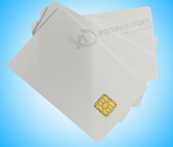 White Plastic PVC Blank Card with Chip 13.56MHZ 125KHZ SLE4428 SLE4442