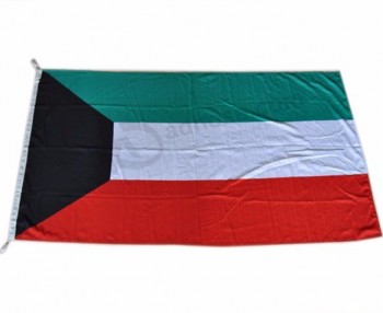 Wholesale custom high quality 3*5FT Polyester Country Flags Kuwait Flag