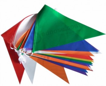 Wholesale Warning Bunting Flags/Orange String Flag/Vinyl Plastic Bunting with your logo