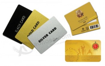 卸売カスタムプレコートゴールデンpvc金属銀カード印刷
