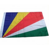 Indoor outdoor 120 * 180cm polyester nationale seychellen afrika vlag banner groothandel