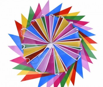 Wholesale Multicolor Plastic Bunting Banner 30 Flags Indoor/Outdoor Party Decoration with your logo