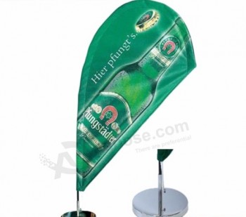 Wholesale Mini Feather/Teardrop Shape Table Flag with your logo